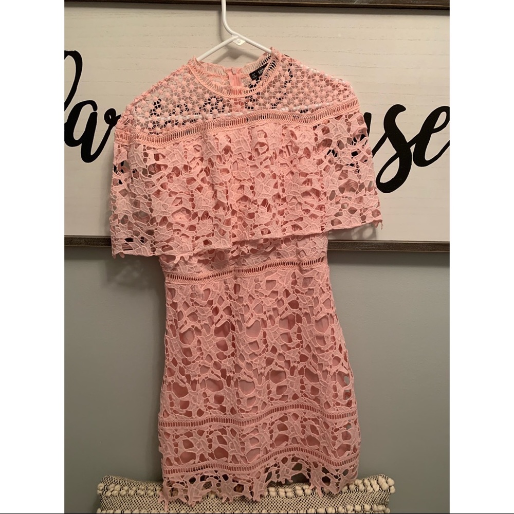 Large Shein Pink Lacey Dress